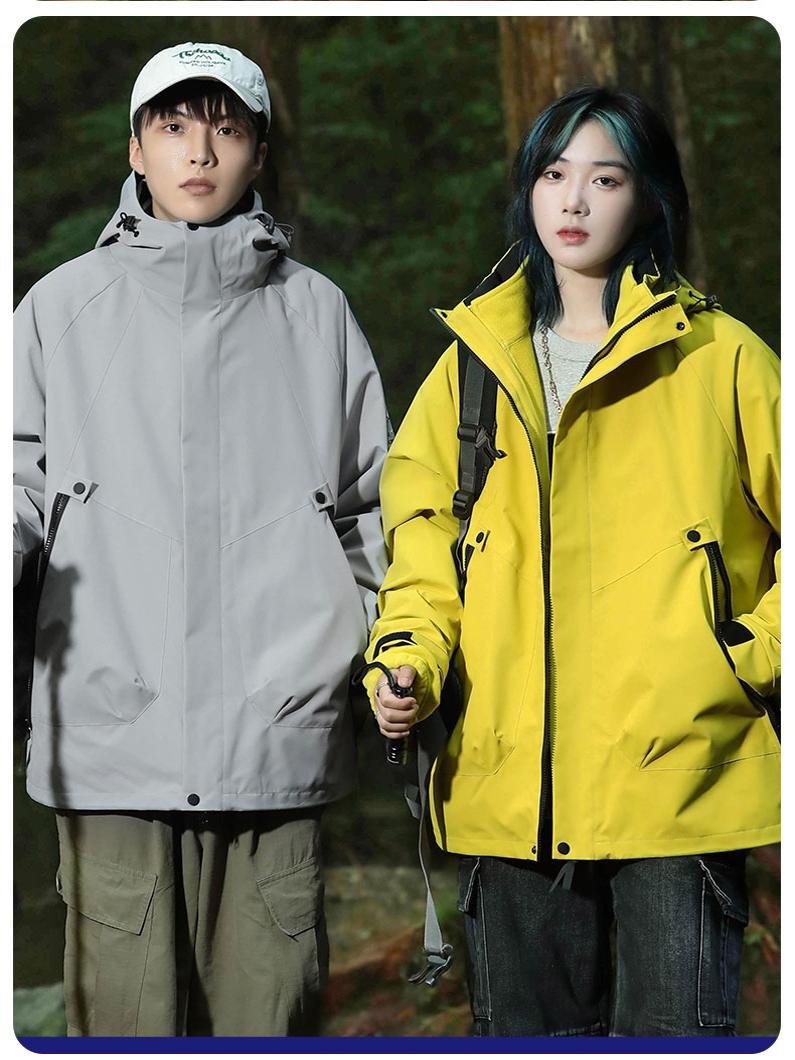 Three times a winter coat, dark and windproof, two sets of men's clothes outside the house