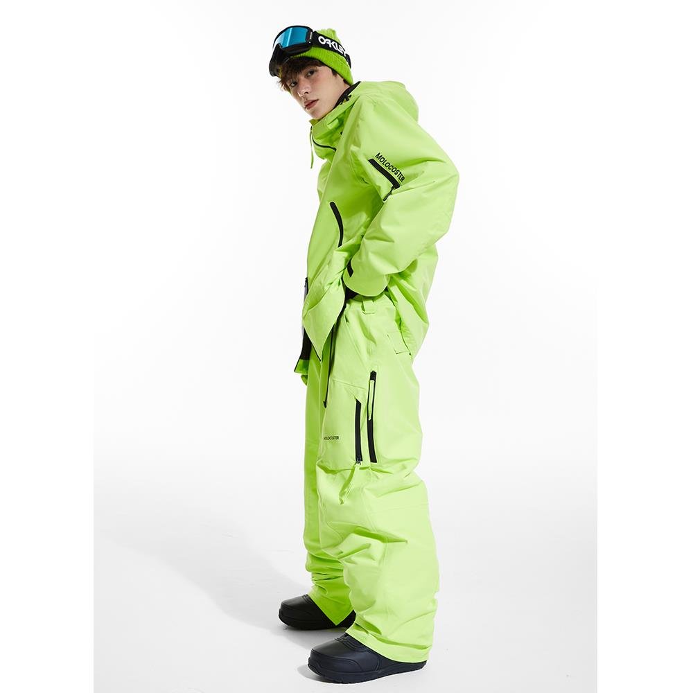 Molocoster's new, fully pressurized ski suit, single-board water-proofing, man and woman
