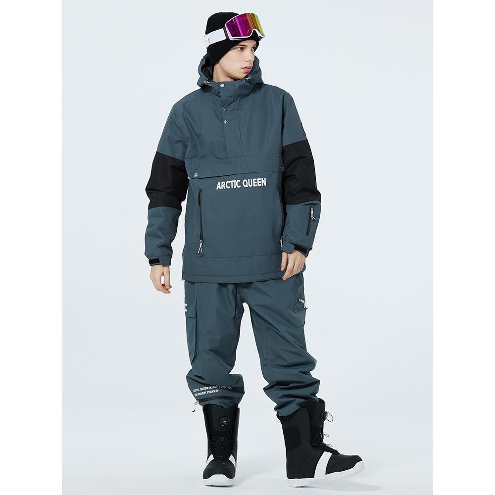 New skating hoodie suit for men and women, winter wind and water-proof, two-board ski suit suit