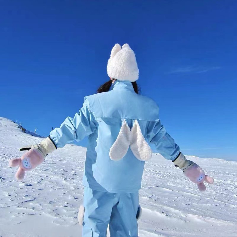 Long white hill skis lease Ren Reng Renggawa, spot rabbits' ear ski suits BC46