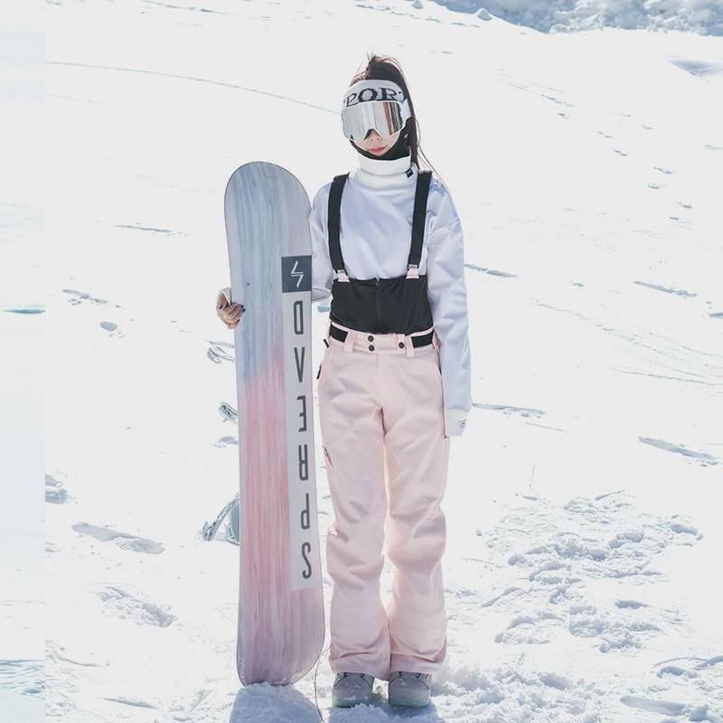 New skating suit for both men and women, a single-skinned wind-proof and water-preserve combination of cotton and snowpants with thick ski pants