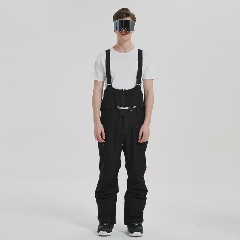 New skating suit for both men and women, a single-skinned wind-proof and water-preserve combination of cotton and snowpants with thick ski pants