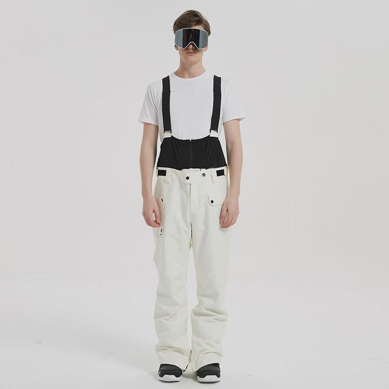 New skating suit for both men and women, a single-skinned wind-proof and water-preserve combination of cotton and snowpants with thick ski pants
