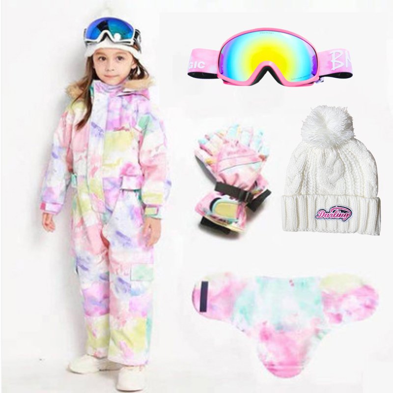 Children ' s ski suits abstract water colour (set)