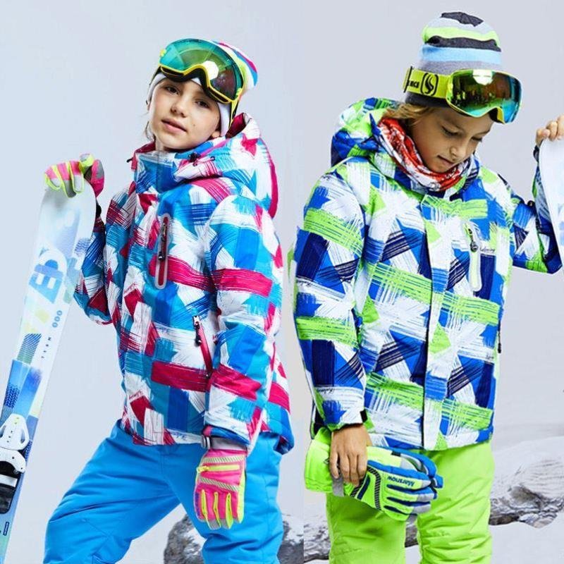 Ski suit for children, velvet-proof double-board for boys and girls, ski suit for northeast snowhills