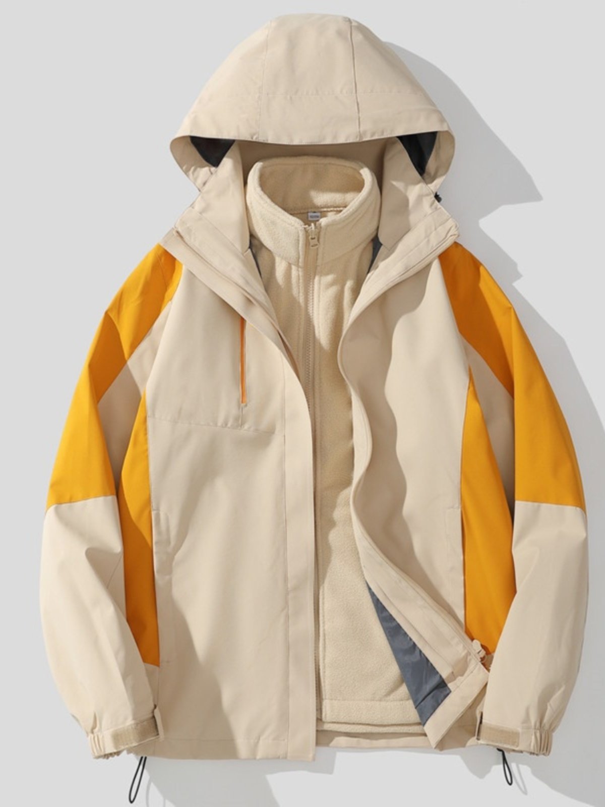 LuluIemon's winter exterior assault suit, three-and-a-half packs of thick, windproof, waterproof, mountain warm jackets