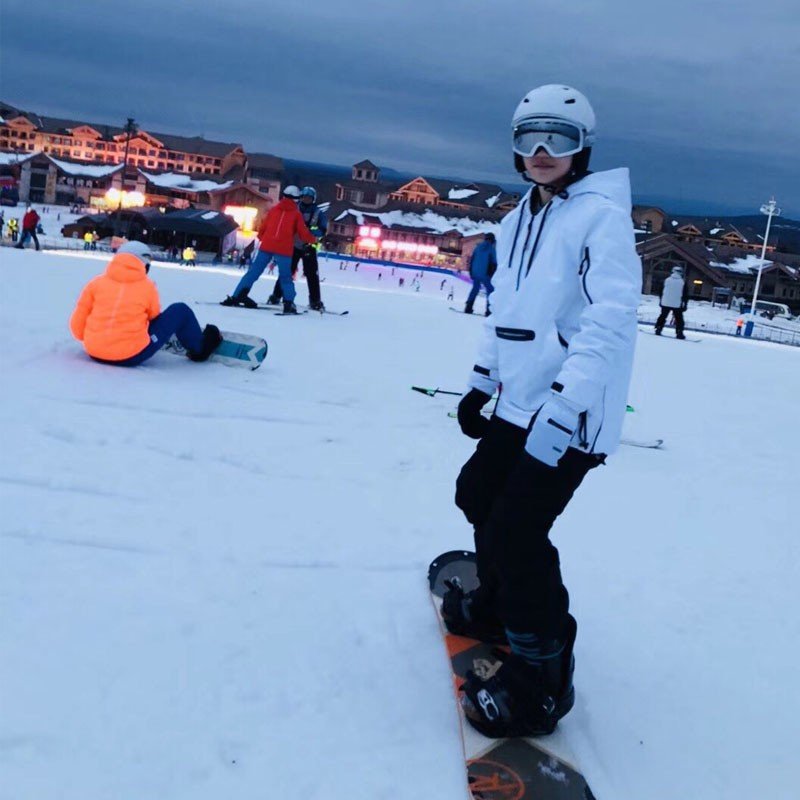 Skisuits for men with water and gas, long-skinned ski hoodie, double-boarding with cotton-skinners