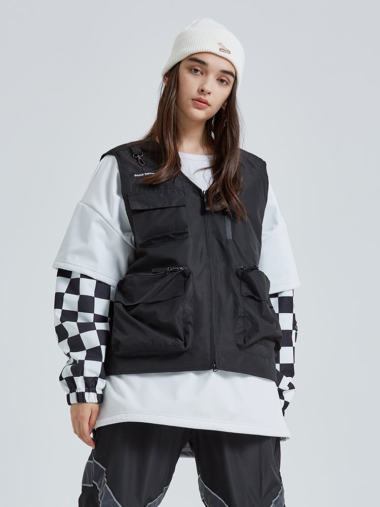 New ski suit for men and women in ski clothes, one-on-one, double-skinned ski vests, waterproof and airproof ski equipment