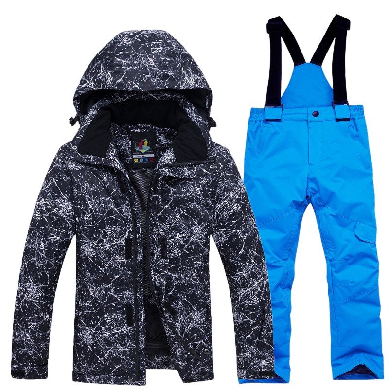 New child ski suit for girls with big boy coats with warm winter pants