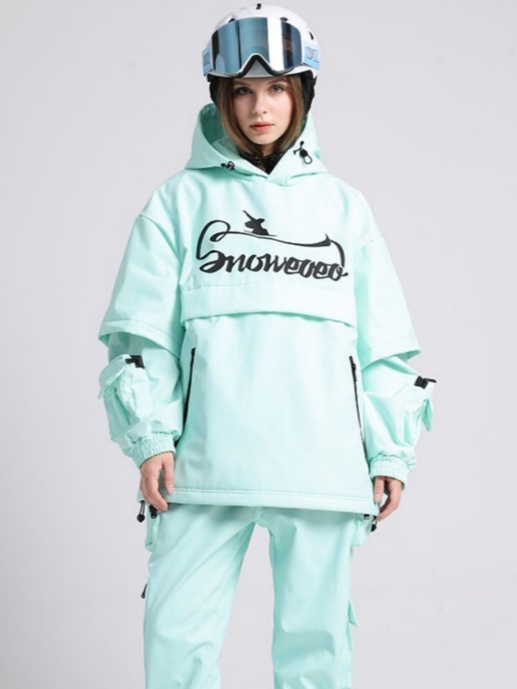 Picking up a leak, a ski jacket, a waterproof, windproof, one-on-one, two-skinned, winter ski