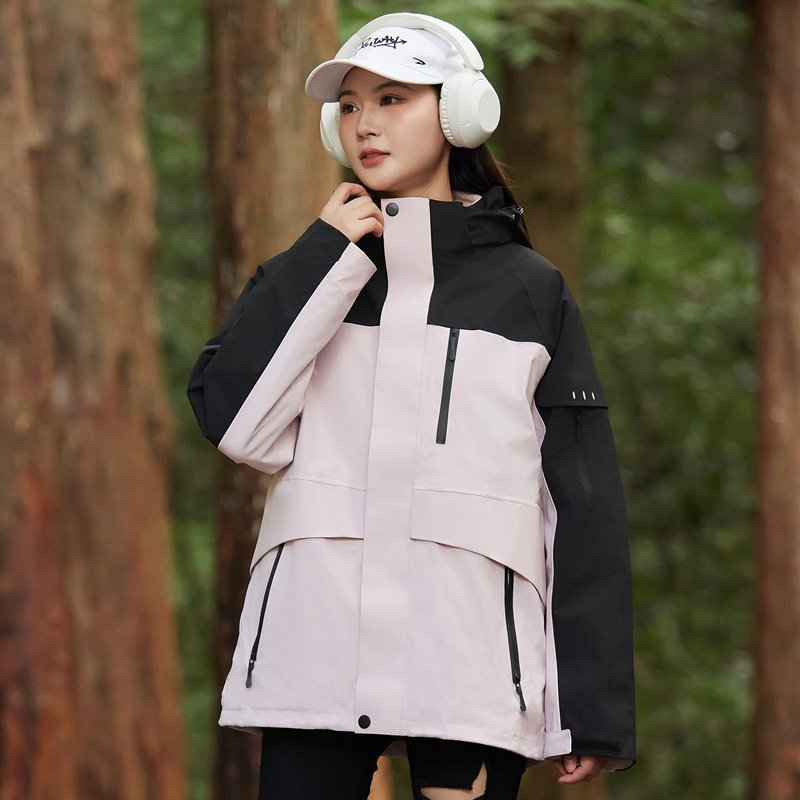 2024 high-end sub-machine men and women with anti-virus water-to-scrambling suits can be removed from warm air-to-air ski suits