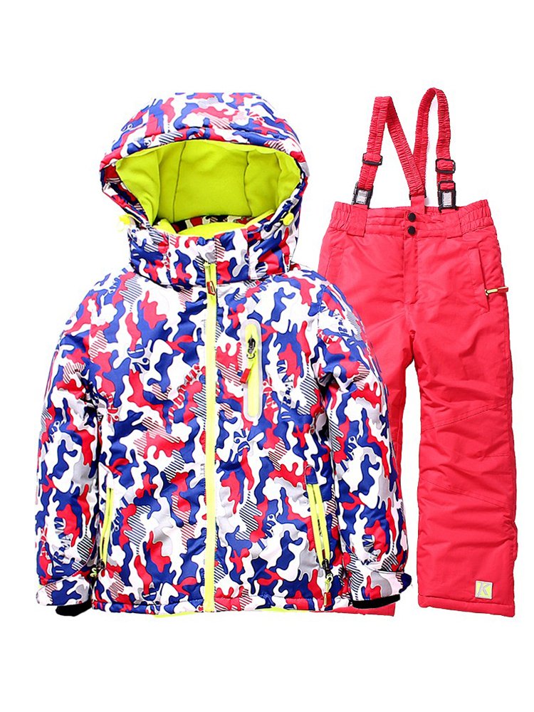 Coolostar special-priced kid skiing suit with a wind-proof, water-proof, warm-skinned guy, double-skinned ski pants
