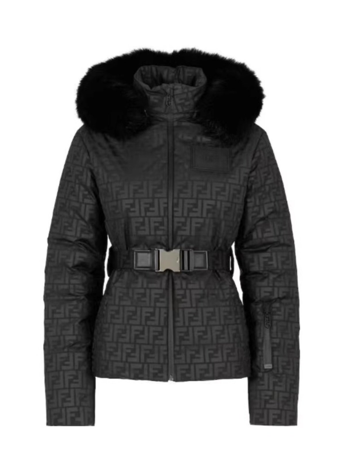 Fendi/Finquíd 24SS new FF letter logo to remove hooded ski feathers for men and women