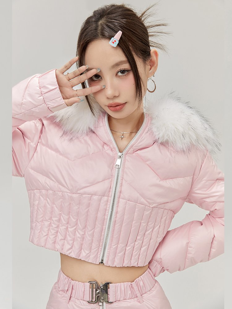 THE SAME LACRAWFISH SKI SUIT WITH A THICK WHITE DUCK-FLUSH SUIT