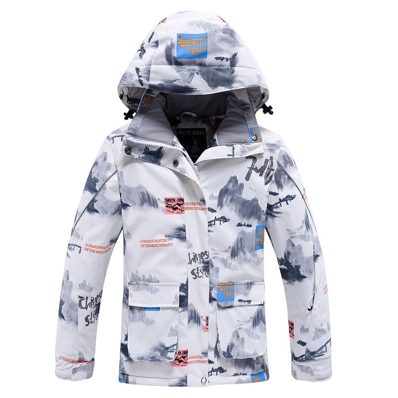 New clothes for children skiing, boys and girls, in winter, in case of wind and water heat and thicker, double-board skis