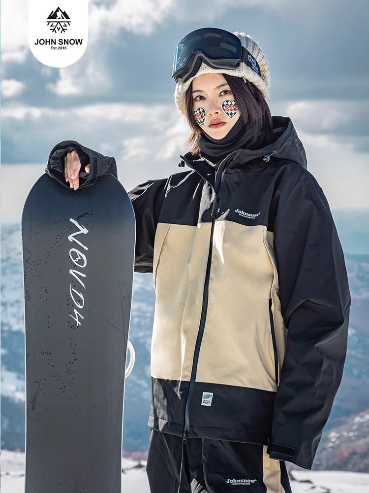 John snow ski suit, double-boarded, new couple, water-proof and cold-proof skating
