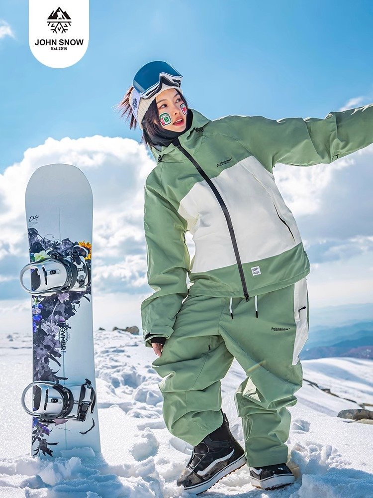John snow ski suit, double-boarded, new couple, water-proof and cold-proof skating
