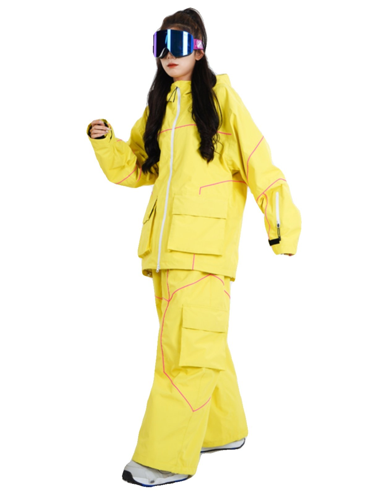 1. YL.3L FULL-VOLATILIZED SKI SUIT WITH OVERSIZE PLANT AND A MONOLITH
