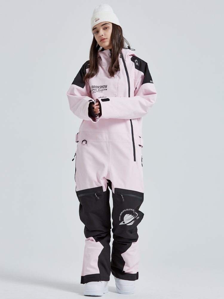 An outdoor waterproof and windproof ski suit for women in ski suits