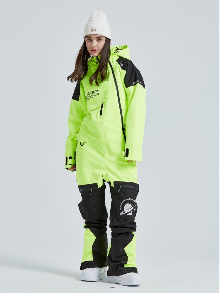 An outdoor waterproof and windproof ski suit for women in ski suits