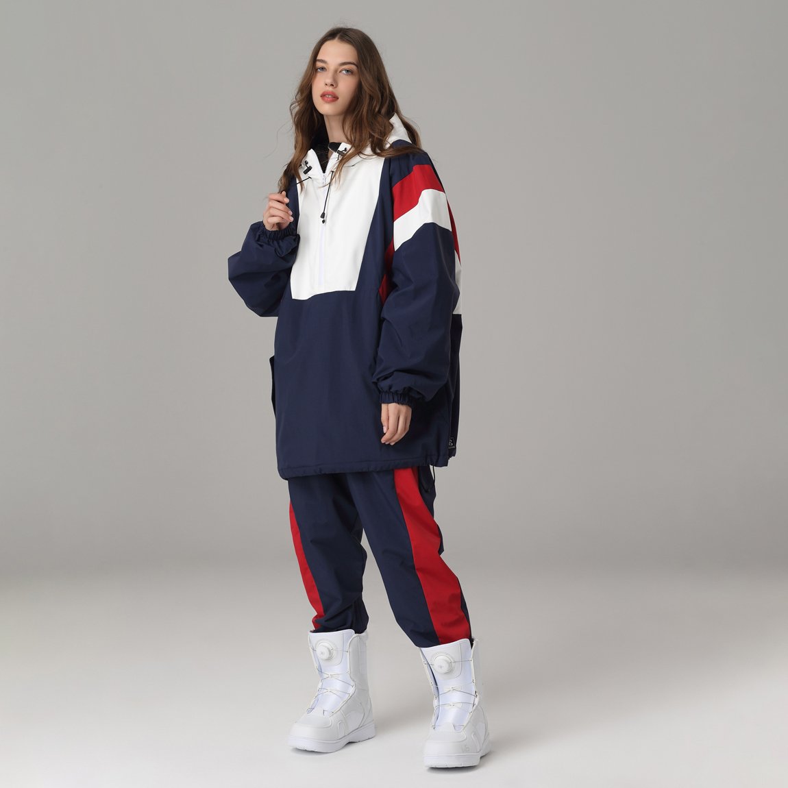 New man and woman skiing suit hip-hop Harun, waterproof and windproof and thick, warm ski suit suit
