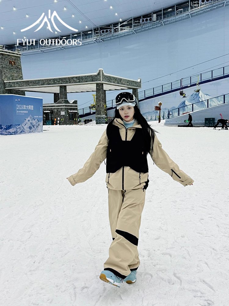 FYUT OUTDOORS IN THE AUTUMN AND WINTER, MEN AND WOMEN IN A SINGLE, DOUBLE-BOARD CLIMBER WITH A 2024 NEW SKI SUIT, WATERPROOF AND WARM