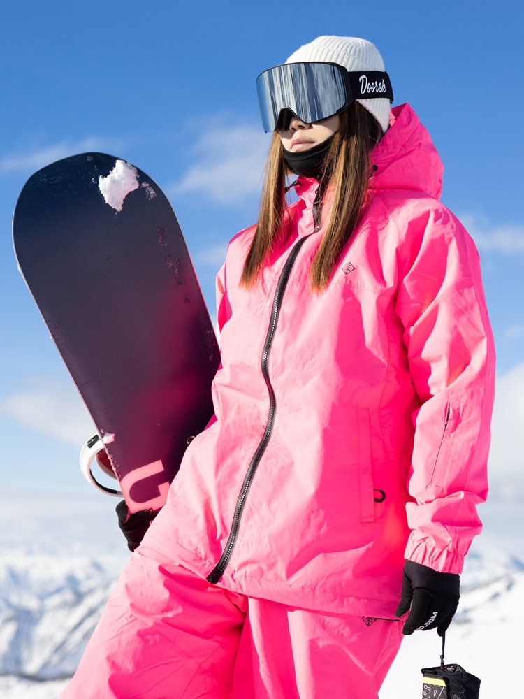 APVCX SKI SUIT, PINK OUTDOOR COAT, DOUBLE-BOARD SKATING, MALE AND FEMALE