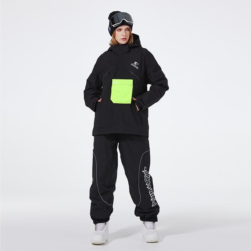 New ski suits for men and women during the winter, wind and water-proof single-board double-board warm and velvet ski pants