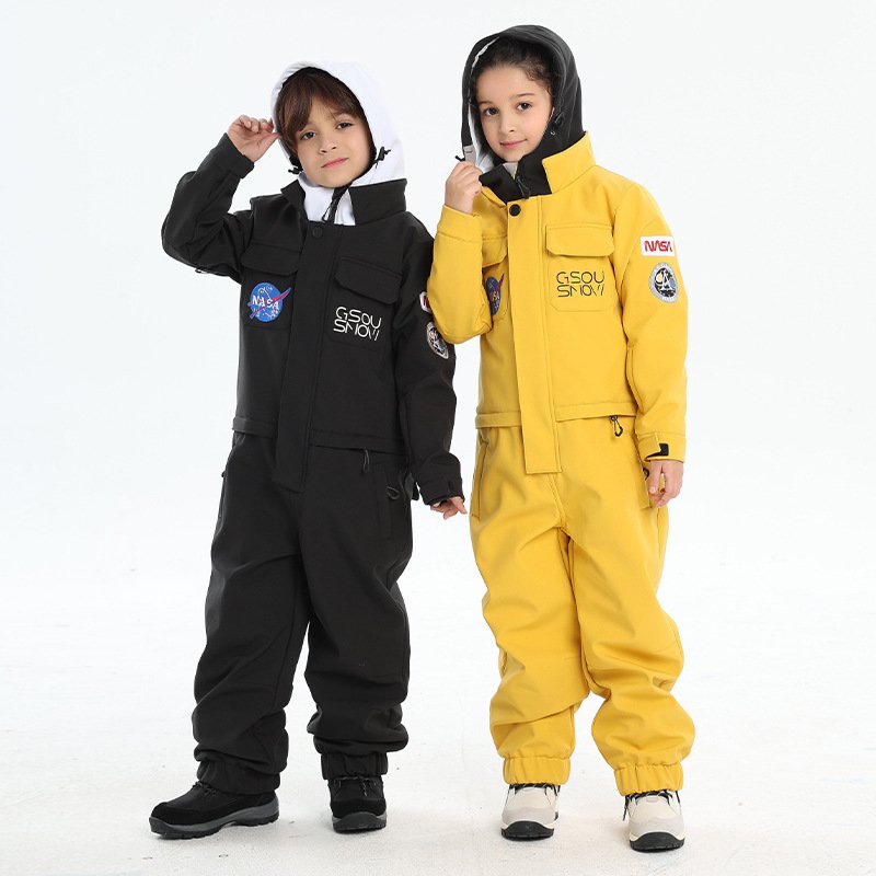 gusousnow's new single-board ski suit, boy, wind-proof, two-board ski suit