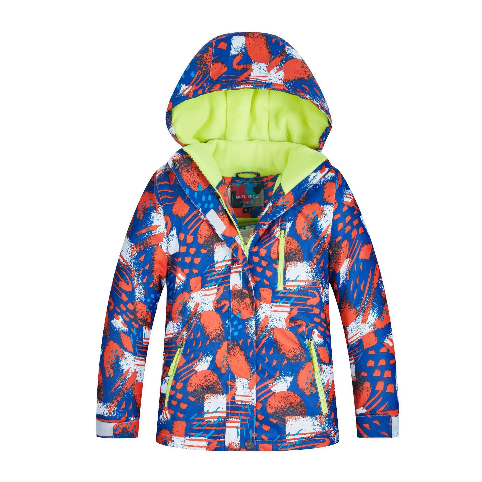 New skiing suit for boys and girls, waterproof and warm outdoors of the water and heating movement, double-boarding for the autumn and winter