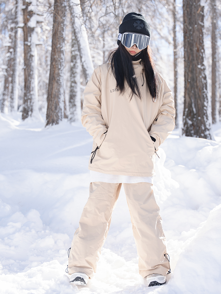 The new khaki ski suit for the winter was a merad wind and waterproof and cotton-skinned ski suit