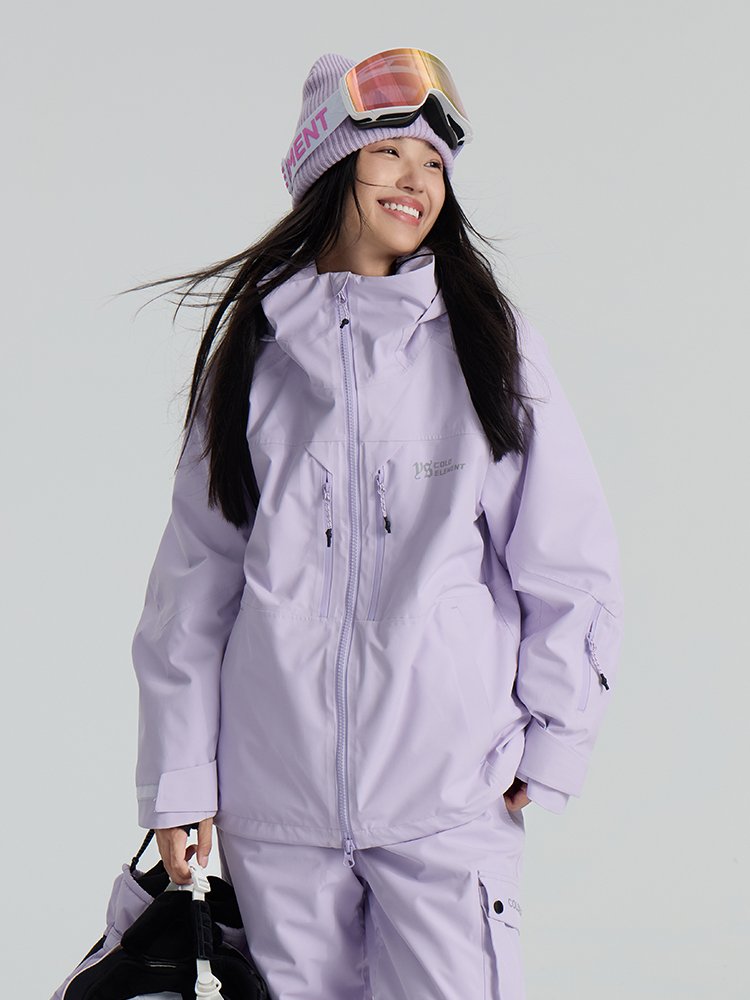 Coldelement Skisuit Female 3L Waterproof Slippers Professional loose coats with male ski coats