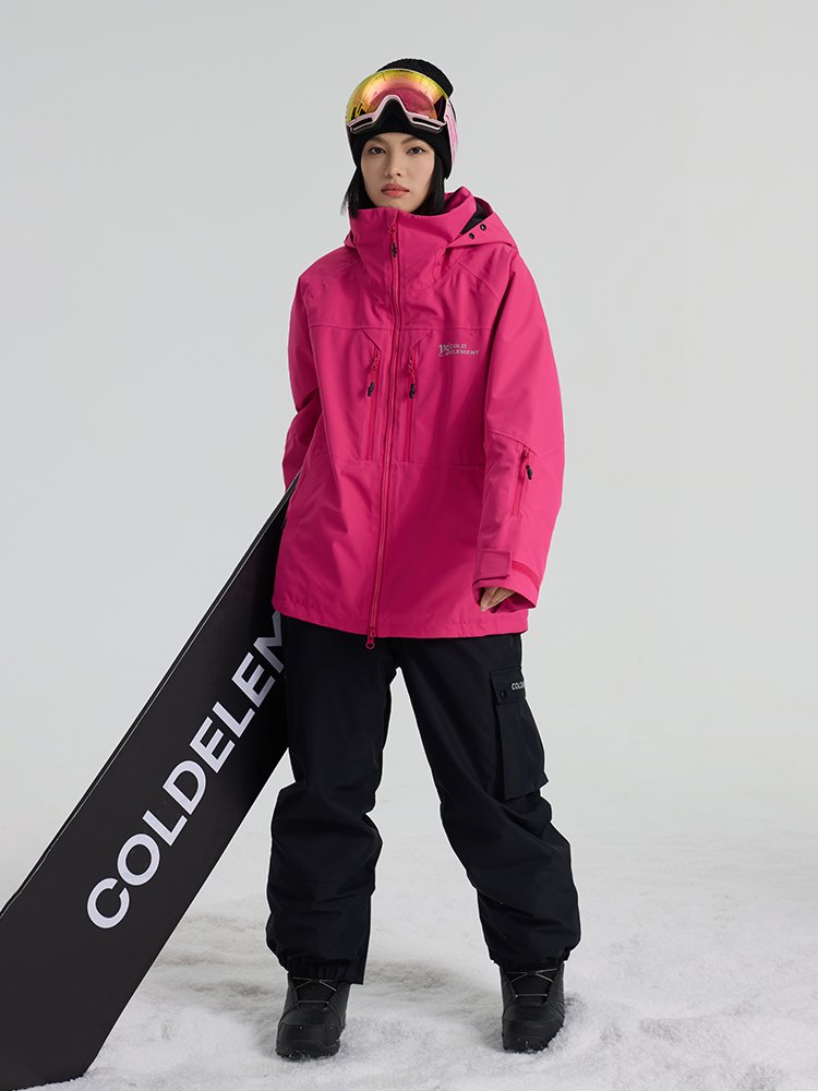 Coldelement Skisuit Female 3L Waterproof Slippers Professional loose coats with male ski coats