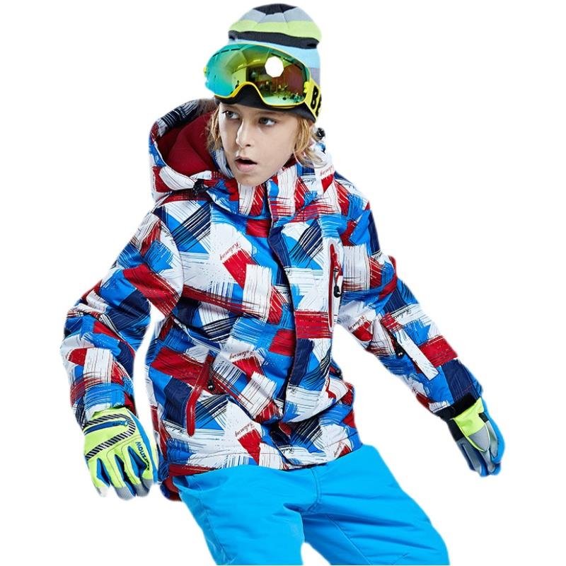 Children ' s skiing suit with heavy heating and windproof skating pants for boys and girls