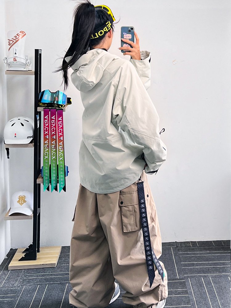 APVCX SKI SUIT 1.0 FOR THE SAME MAN AND WOMAN, TWO SINGLE-BOARD WATERPROOF AND WINDPROOF