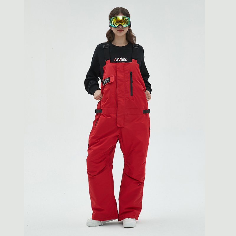 Skiing with baby bag shorts, 2023 new winter air-retarding single-board ski suit, warm and loose for both men and women