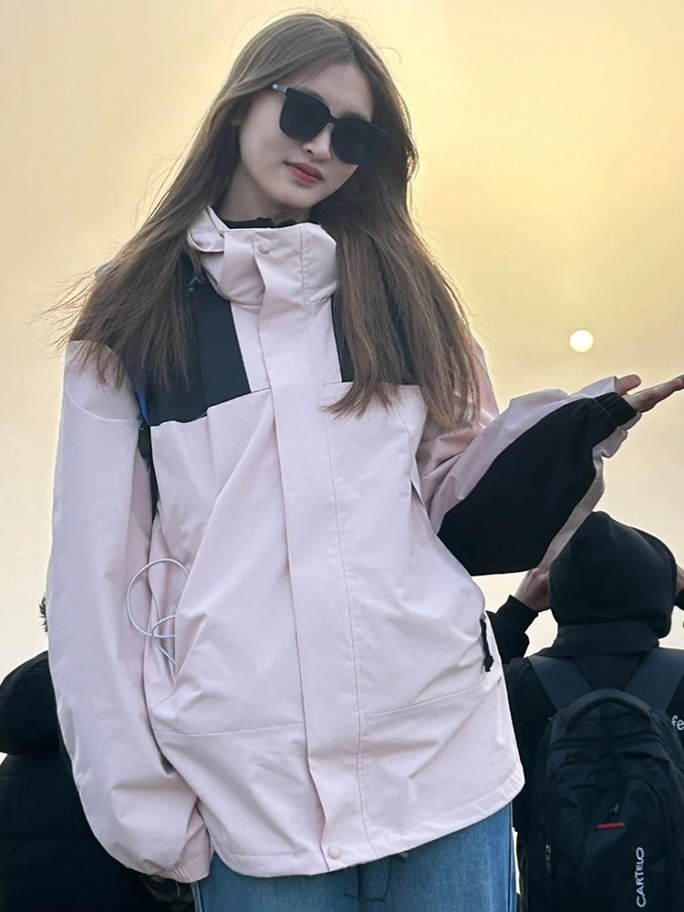 North-north assault suit, three-to-one, detachs a woman's winter outdoor windproof ski suit