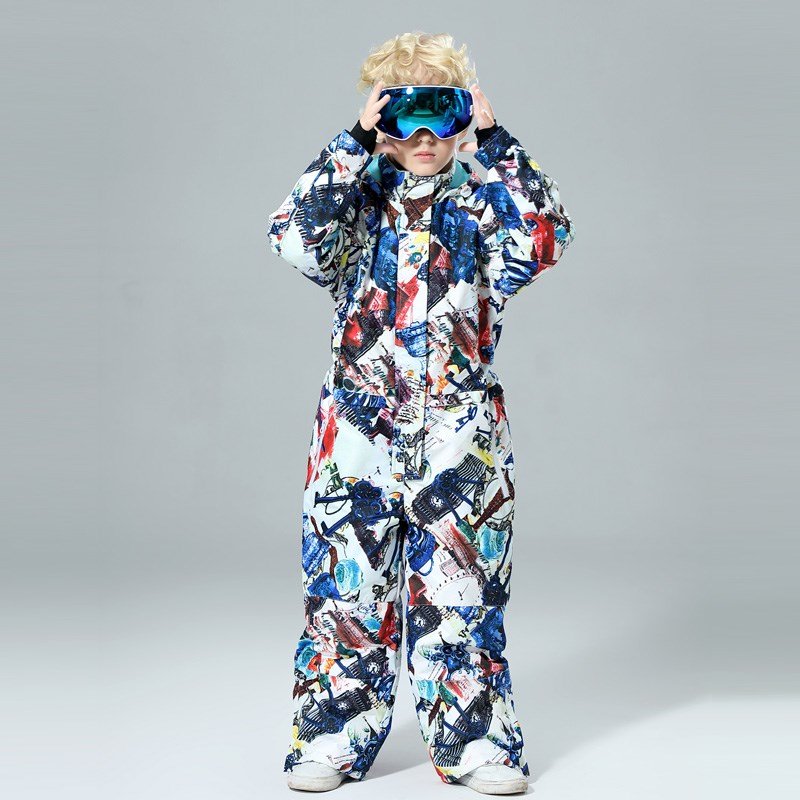 children ' s skiing suitsd girls and boys with outdoor water protection and velvet baby ski equipment for winter