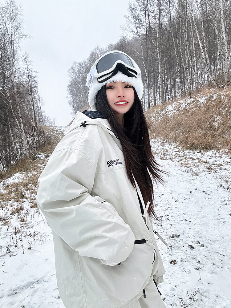 Sevenweekend's ski suit for a man's single-skinned snowpants with a grinder-resistant wind and water-proof shaving suit