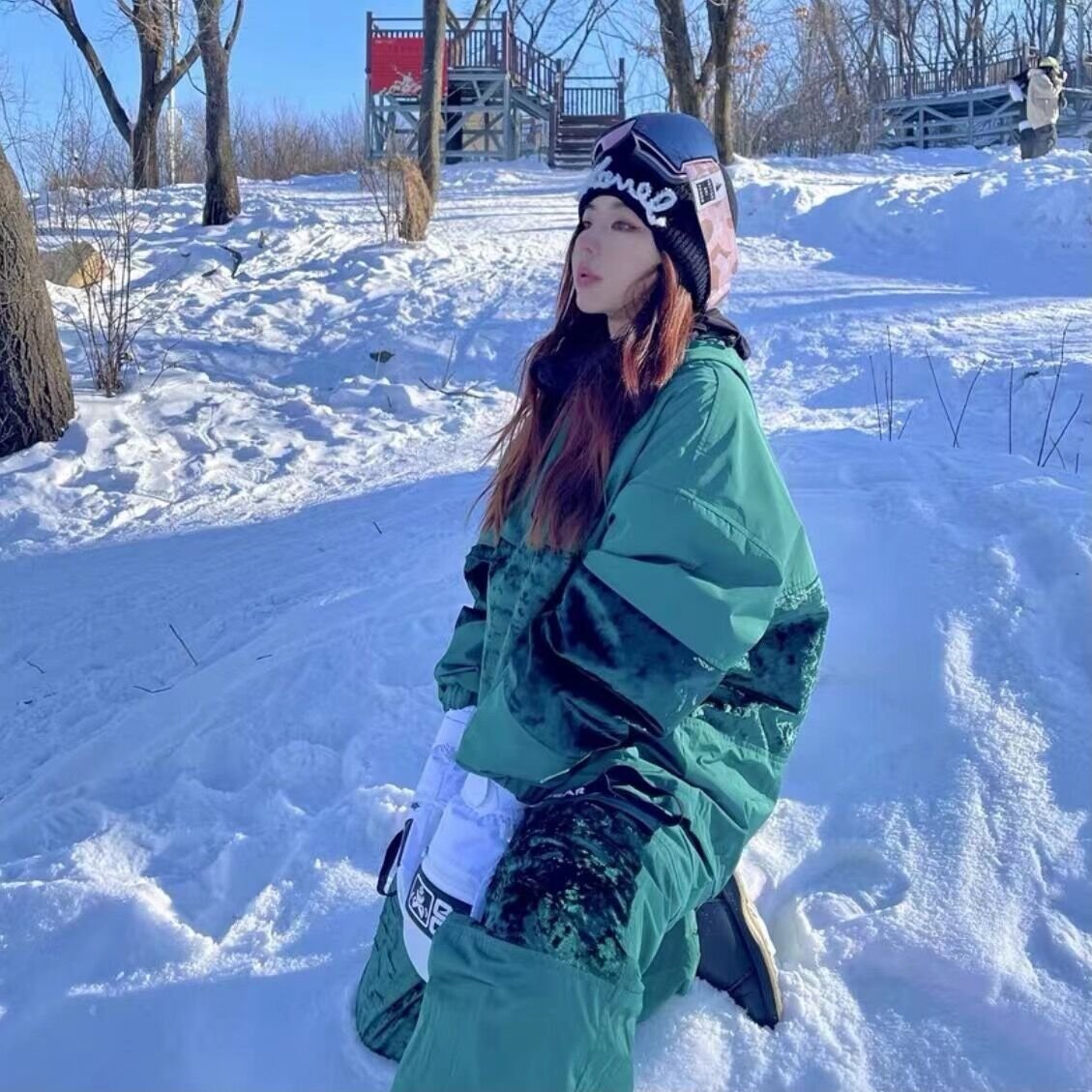 QLEO SKI SUIT, SKI PANTS SUIT, WINDPROOF M/XL