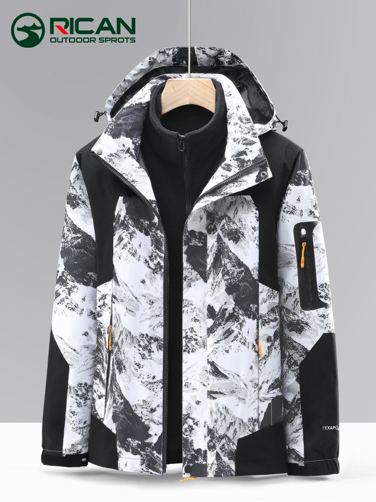 A new 2024 for a man and a woman in an assault suit can be removed from an autumn winter velvet and a thick outdoor colored coat