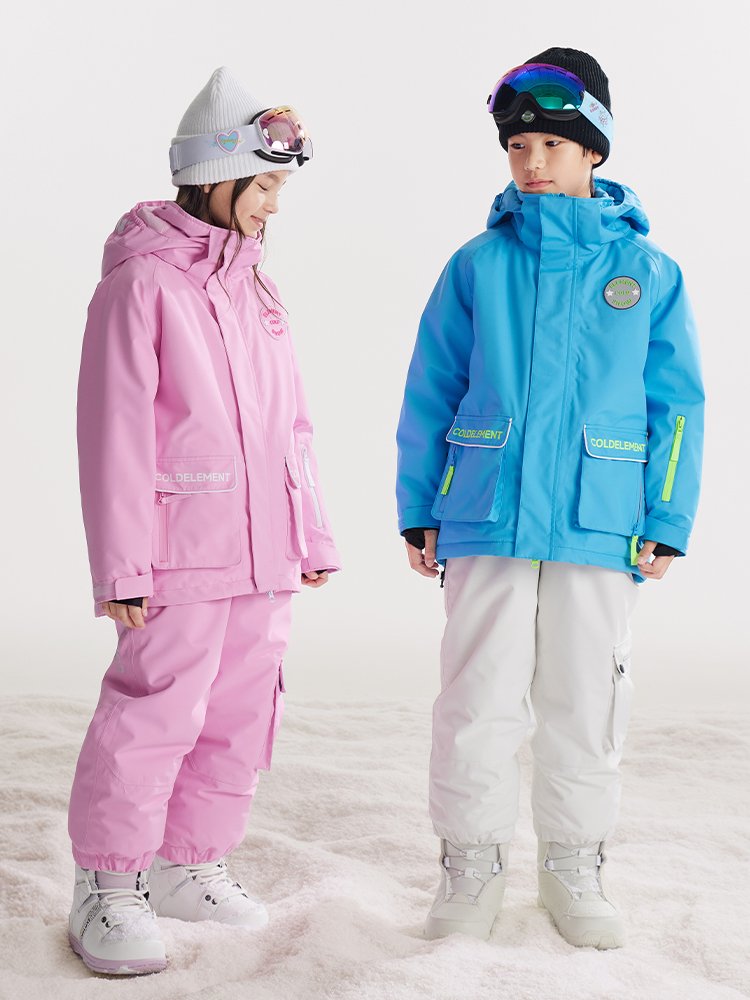 COLD ELEMENT 3L CHILD SKIING SUIT FULL OF CLOTHES AND PANTS FOR BOYS AND GIRLS, SPECIALIZING IN HEATING AND WATERPROOFING