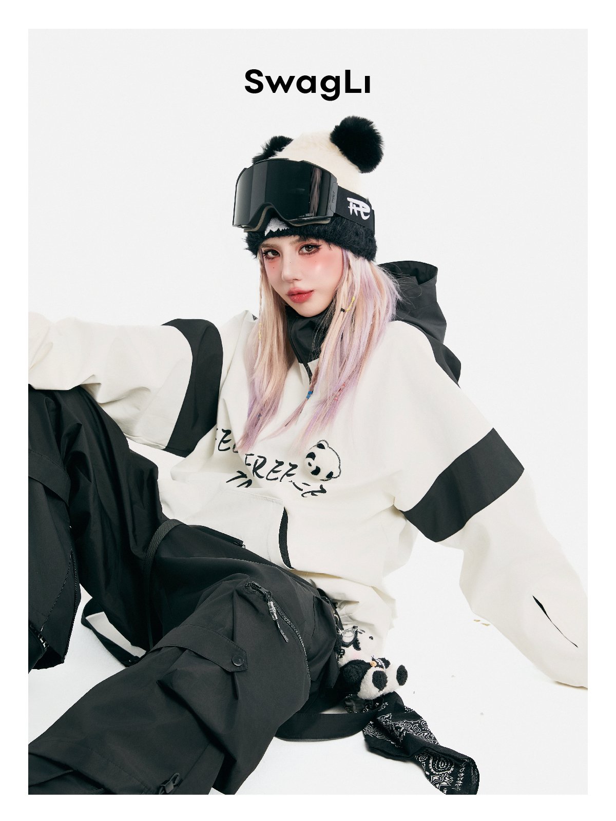 Swagli ski suit, new 24-year-old Kung Fu panda, wet-to-wet-to-gas man and woman ski coat