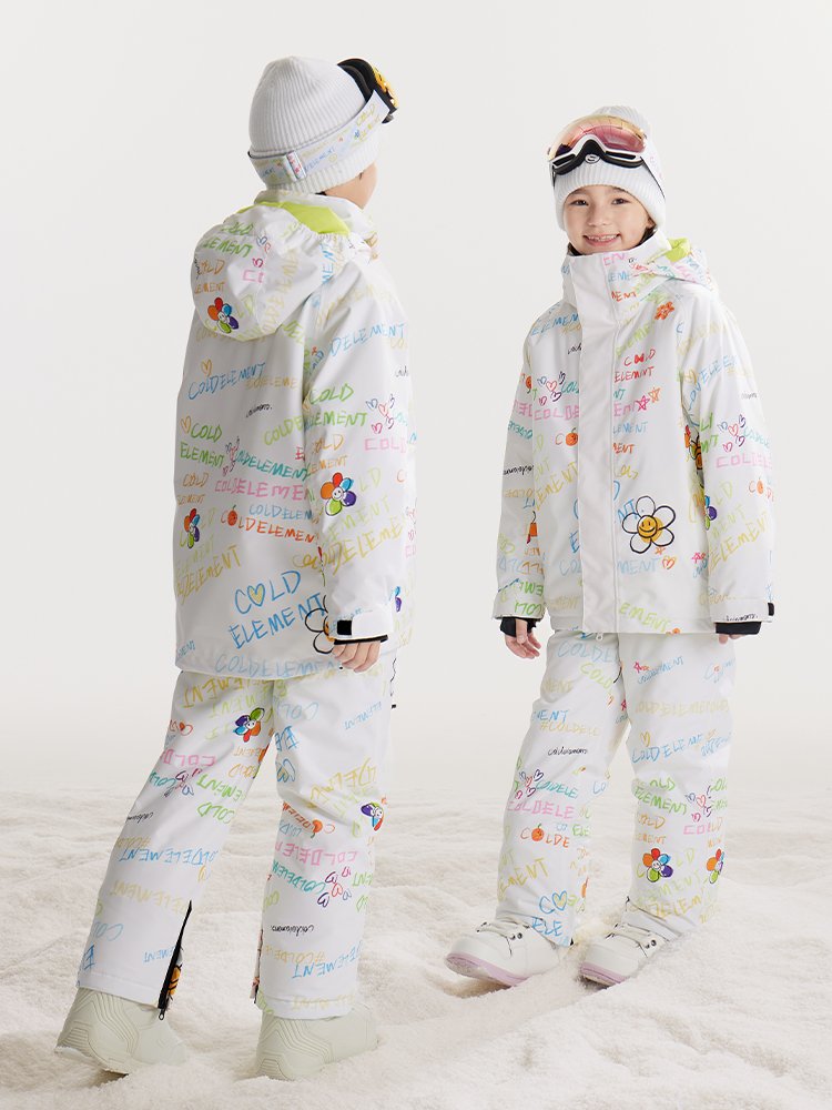 Cold-Element children skiing suit with 24 new boys and girls with a thick, warm, weather-proof ski pants