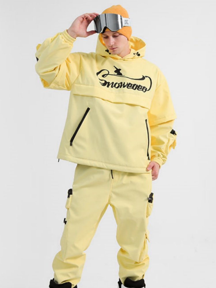 A ski suit, a blue-covered lake, waterproof, windproof man and woman, one-on-one, double-skinned, winter ski