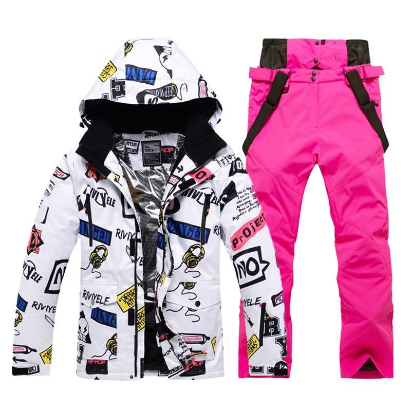 Cross-border electrician ski suit with male windproof, waterproof, water-heating, two-board ski pants