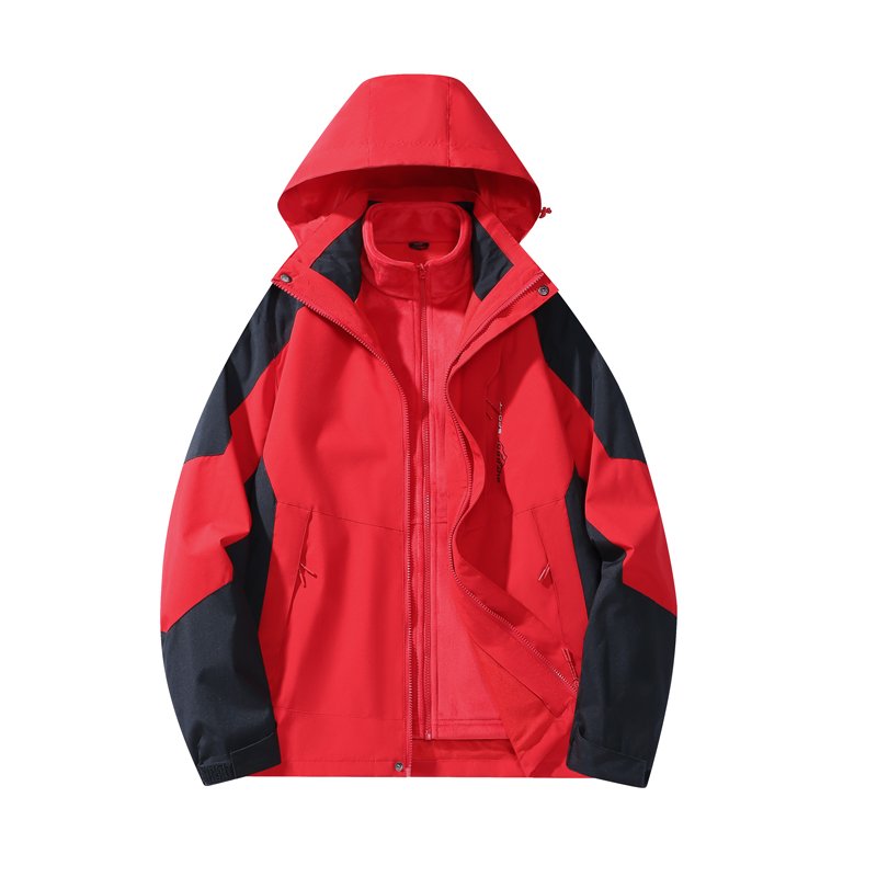 Outdoor assault suit, three-and-a-half-a-half-year-old silver fox coat man, can take off a windsuit, waterproof, and a mountain lady