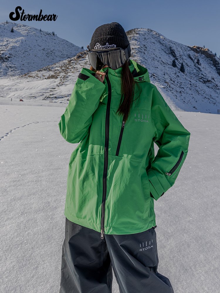 Storm Bear Single 3L glider ski suit for women and men with thicker American coats and cotton