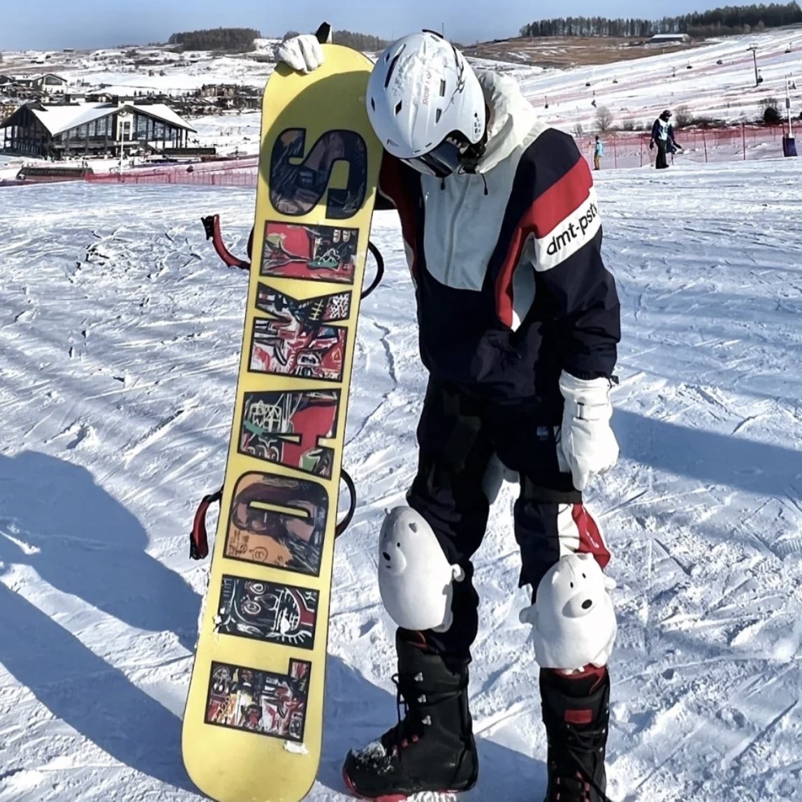 SHEN-YANG SKI SUIT LEASE DIMITO3 KOREAN SKI SUIT DOUBLE-BOARD MALE AND FEMALE WATERPROOF HOOD COAT XL