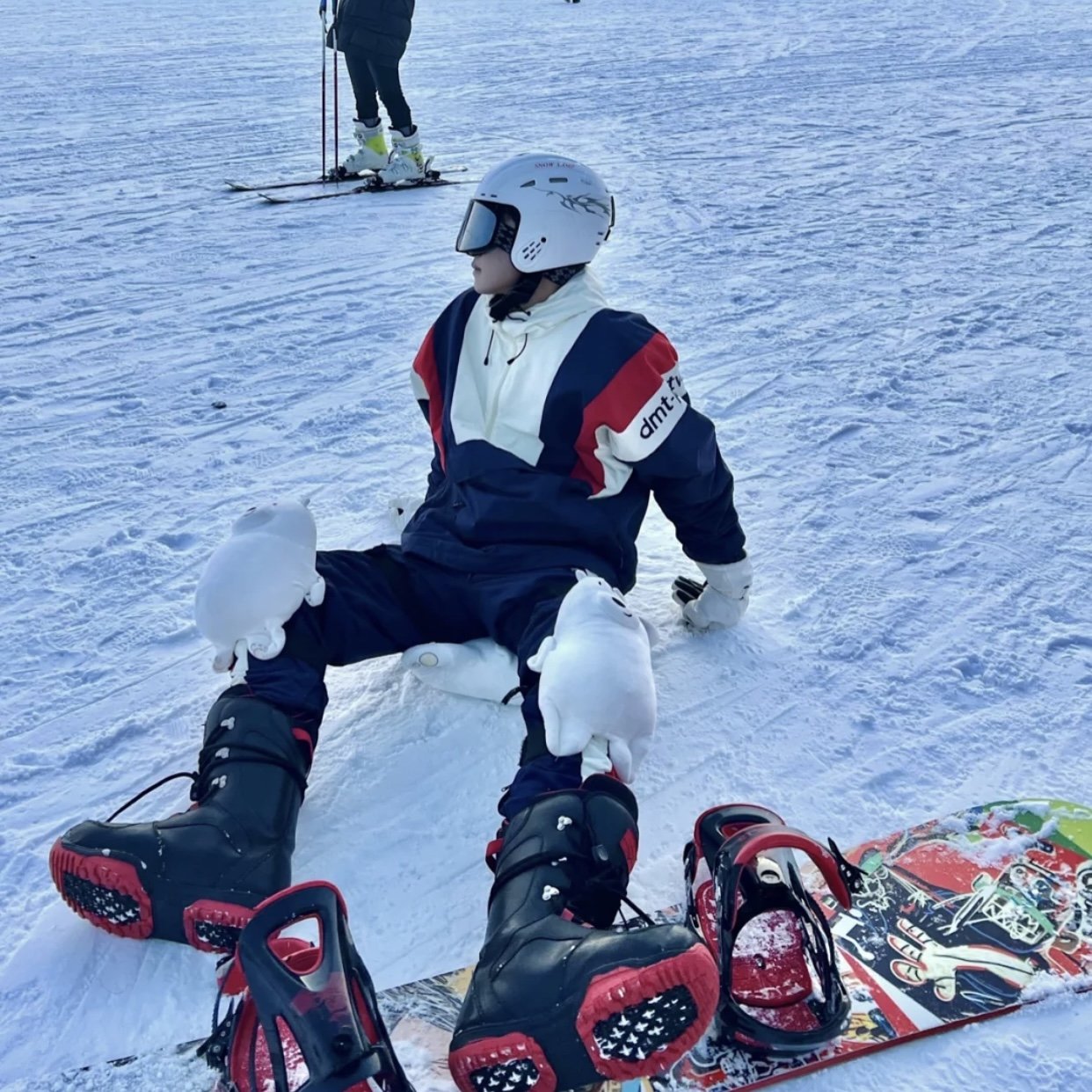 SHEN-YANG SKI SUIT LEASE DIMITO3 KOREAN SKI SUIT DOUBLE-BOARD MALE AND FEMALE WATERPROOF HOOD COAT XL
